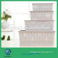 Rectangular PP Plastic Storage Basket with Lid